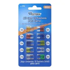 Kit Mini Fusíveis Para Automóveis Carros C/ 10 Peças Western Foto mini 3