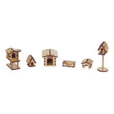 Kit Miniaturas Casinhas Pet 6 Peças Mdf Foto mini 2