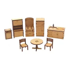 Kit Miniaturas De Cozinha 8 Peças Mdf Foto mini 2