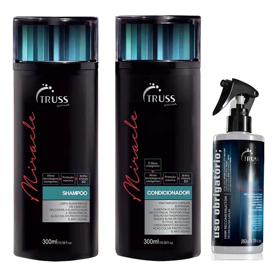 Kit Miracle (shampoo + Condicionador + Uso Obrig.) - Truss Foto 1