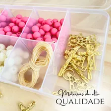 Kit Missangas Bolinhas Para Terço Nossa Senhora Artesanato Cor Rosa Foto mini 4
