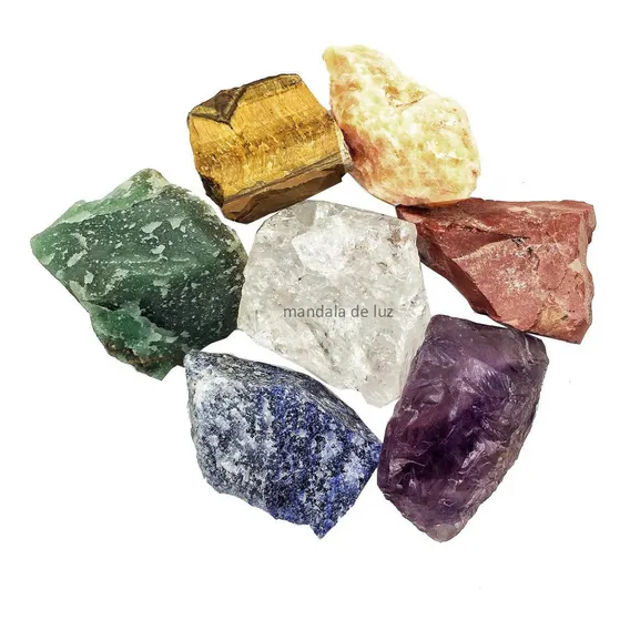 Kit Misto De 7 Pedras Chakras Brutas 100% Naturais Combo Foto 1