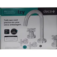 Kit Misturador De Mesa Izy E 2acabamentos P/lavatório Deca Cor Cinza Foto  mini 1