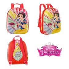 Kit Mochila Branca De Neve Lancheira Escolar 3d Rodinhas Maxtoy Foto mini  3