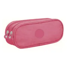 Kit Mochila De Rodinha Lancheira Estojo Nylon Yins Ys41052 Cor Rosa Desenho Do Tecido Lisa Foto mini 3