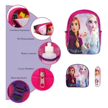 Kit Mochila Escolar Menina Frozen Princesas Alça Costas Foto mini 2