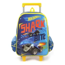 Kit Mochila Escolar Rodinhas + Lancheira Térmica Hot Wheels Cor Amarelo Foto mini  2