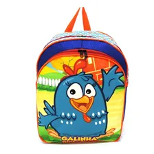 Kit Mochila Infantil Escolar Galinha Pintadinha Tam M Costas Lancheira Estojo F5 Cor Azul Foto mini 2