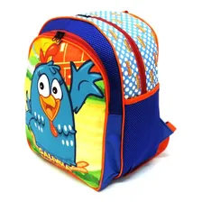 Kit Mochila Infantil Escolar Galinha Pintadinha Tam M Costas Lancheira Estojo F5 Cor Azul Foto mini 3