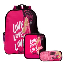 Kit Mochila Infantil Lancheira E Estojo Barbie Foto mini 1