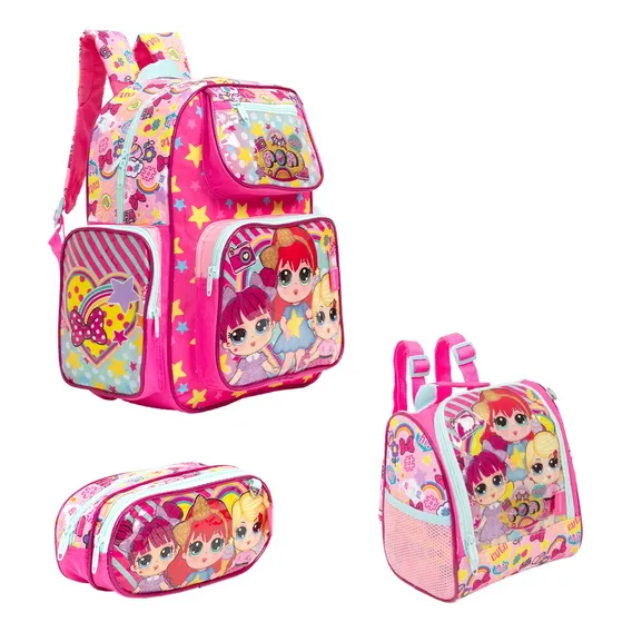 Kit Mochila Infantil Lol Surprise Costas Imediato Foto 1