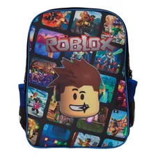 Kit Mochila Infantil Masculina Jogo Roblox Resistente Costas Foto mini 3