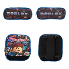 Kit Mochila Infantil Masculina Jogo Roblox Resistente Costas Foto mini 4