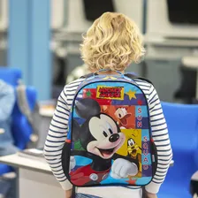 Kit Mochila Infantil Mickey Costas Lancheira Estojo Azul Foto mini 2