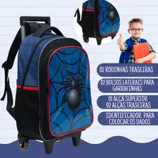Kit Mochila Infantil Rodinhas Babyland Estojo E Lancheira Spider Super Aranha Escolar Super Her贸i Mochila De Rodinhas Infantil Resistente Foto mini 2