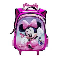 Kit Mochila Infantil Rodinhas Escolar 3d - Minnie Foto mini 3