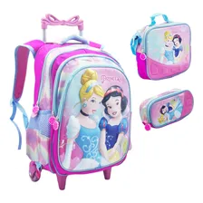 Kit Mochila Infantil Rodinhas Escolar 3d - Princesas Foto mini 1