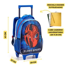 Kit Mochila Infantil Rodinhas Homem Spider Aranha Foto mini 2