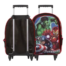 Kit Mochila Infantil Vingadores Rodinha Reforçada Tam G Foto mini 3