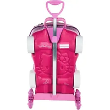 Kit Mochila Lancheira Hello Kitty Carro Rosa 3d Maxtoy Rodas Foto mini 4