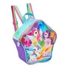 Kit Mochila Rodinhas Unicornio Meninas Escolar Volta As Aula Cor Rosa Foto mini  3