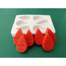 Kit Molde Silicone Sabonete Mini Nuvem Gota Chuva Amor 6 Cav Foto mini 4