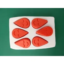 Kit Molde Silicone Sabonete Mini Nuvem Gota Chuva Amor 6 Cav Foto mini 3
