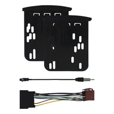 Kit Moldura 2 Din Focus Escort Ranger F250 C/ Chicote Antena Cor Preto Foto  mini 1
