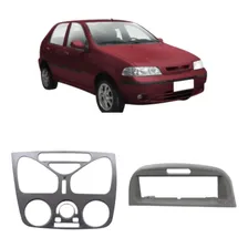 Kit Moldura Painel Central Palio Sem Ar + Moldura Radio Cor Cinza Foto mini  2