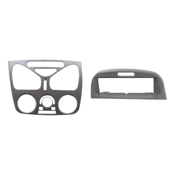 Kit Moldura Painel Central Palio Sem Ar + Moldura Radio Cor Cinza Foto 1