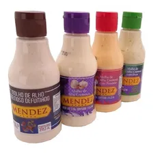 Kit Molho De Alho Mendez 215ml 04 Frascos Cremoso Sabores Foto  mini 1