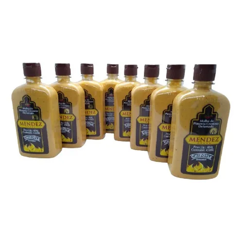 Kit Molho Pimenta Mendez 450ml 08 Cremosa Defumada Chipotle Foto 1