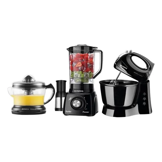 Kit Mondial Cozinha Batedeira Liquidificador Espremedor 110v Foto 1