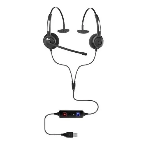 Kit Monitoramento Call Center Headset Usb Voip Htu-300 Cor Preto Foto 1