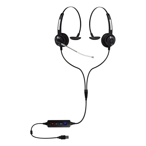 Kit Monitoramento Call Center Headset Usb Voip Htu-310 Cor Preto Foto 1