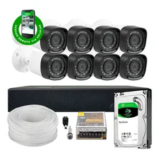 Kit Monitoramento Residencial 8 Cam Ahd Dvr 16 Ch + Hd 1tb Foto mini 1