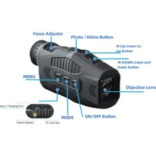 Kit Monóculo Night Vision 5x Zoom 300m C/ Suporte Coronha Foto mini 4