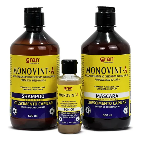 Kit Monovin A Completo Força Crescimento Capilar E Antiqueda Foto 1