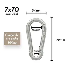 Kit Mosquetão 7x70 Simples Para Academia - 5 Unidades Foto mini  2