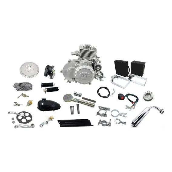 Kit Motor 2 Tempos 80cc Com Partida Elétrica Emotorbike Foto 1