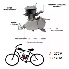 Kit Motor Bicicleta Bike 100cc Completo 2 Tempos Motorizado Foto mini 4