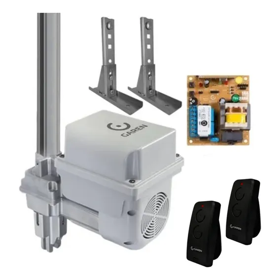 Kit Motor Portão Basculante Garen 1/4 2 Controle E 2 Suporte Foto 1