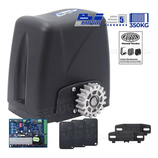 Kit Motor Rossi Deslizante Atto Bi-turbo 3 Control 350kg Cor - 110v Foto 1