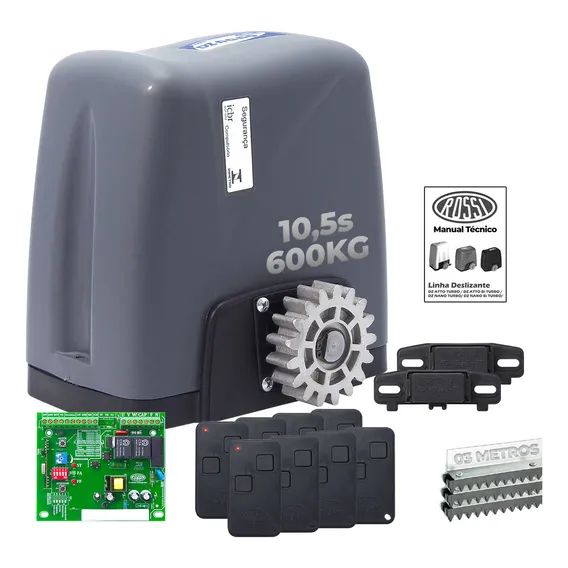 Kit Motor Rossi Dz Nano Turbo 3,5m Crem 8 Control 600kg Cor - 127v Foto 1
