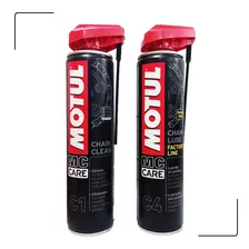 Kit Motul Limpa E Lubrifica Corrente C1 + C4 + Escova Foto mini 2