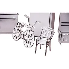 Kit Móveis Em Mdf Branco 18 Peças Escala Barbie - Darama Foto mini  3