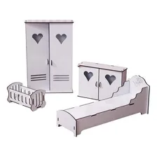 Kit Móveis Em Mdf Branco 18 Peças Escala Barbie - Darama Foto mini 4