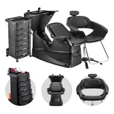 Kit M贸veis Sal茫o De Beleza Cadeira Lavat贸rio Carrinho Dompel Foto mini 1
