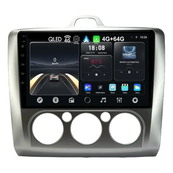 Kit Multimidia 9 Polegadas Android Ford Focus Ar Analogico Foto 1