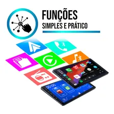 Kit Multimidia Carplay Android Auto Mp5 Citroen C4 Pallas Cor Prata Foto mini 3